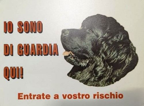 Targa cartello avviso attenti - targa,