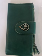 Portafoglio donna grande colore verde