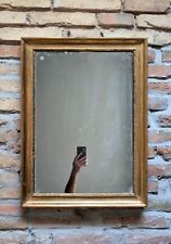 Antico Specchio al Mercurio con Cornice Dorata e Patina Naturale | '800