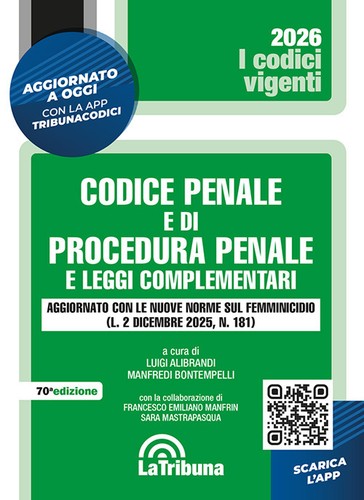 Codice penale procedura - penale, e