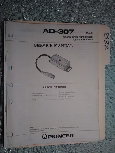 Pioneer 307 manuale di - pioneer, ad-307