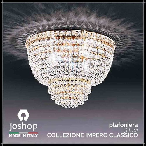 Plafoniera luci cristallo - 3,