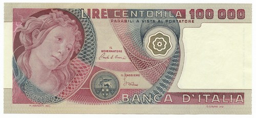 100000 lire banca italia - 100000,