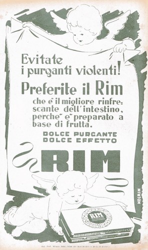 Pubblicita 1941 rim lassativo - rim,