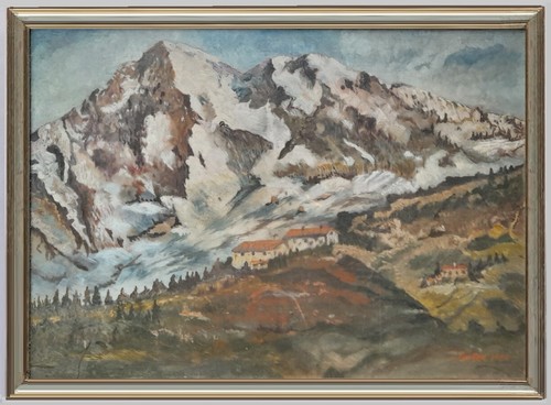 Arte naif borgo montagna - naif,