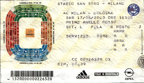 Biglietto stadio milan - ac,