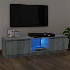 vidaXL Mobile Porta TV con Luci LED Grigio Sonoma 120x30x36 cm