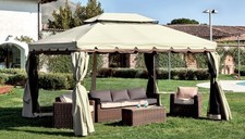 GAZEBO RIYAD STRUTTURA IN ALLUMINIO TOP ECRU MT.3X4