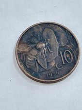C MONETA 10 CENTESIMI VITTORIO EMANUELE III 1936 RAME OLD COPPER COIN