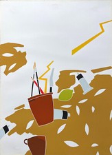 Emilio TADINI Natura morta 1983 serigrafia originale firmata numerata 2/75