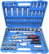 VALIGIA SET CHIAVI A BUSSOLA 108 PEZZI 1/4''-1/2'' VANADIUM CON CRICCHETTO tools
