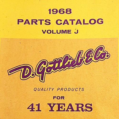 Catalogo ricambi gottlieb - catalogo, 1968