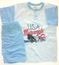 Pigiama Bimbo Serafino Mezza manica Pantaloncino corto 100% Cotone 6-7 anni