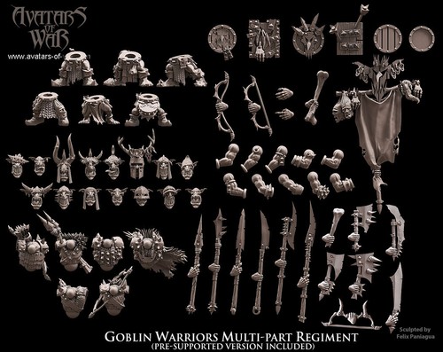 Miniature goblin warriors - miniature,