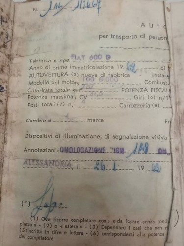 Libretto circolazione fiat - libretto,