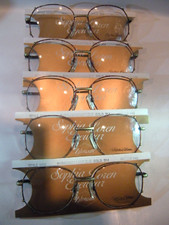 Vintage 5 pezzi Lotto montature per occhiali SOPHIA LOREN M56 bordeaux/oro antico 55/17 NOS