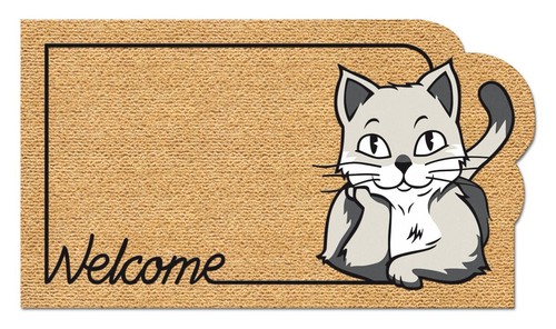 Zerbino antiscivolo gatto - zerbino,