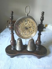 ANTICO OROLOGIO DA TAVOLO O SCRIVANIA CON SVEGLIA ART NOUVEAU FUNZIONANTE. 