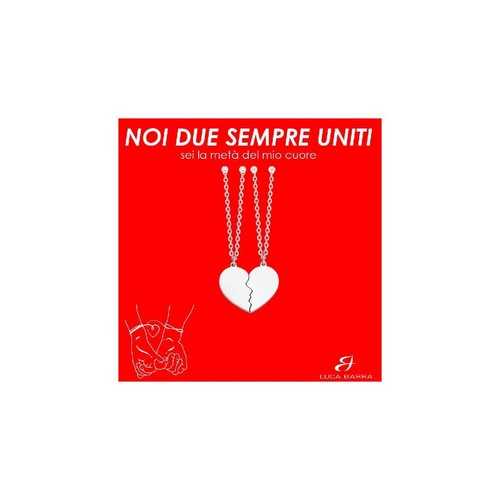 Collana coppia acciaio con - in,