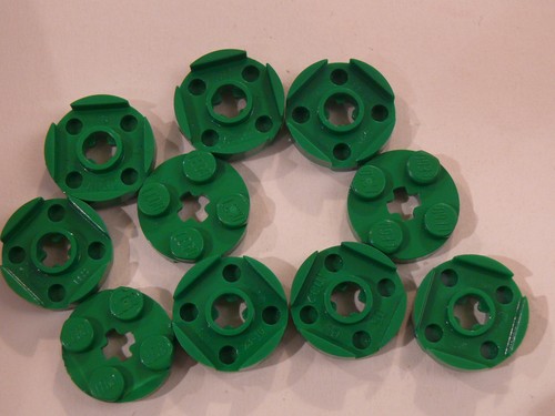 Lego green round plates - x,