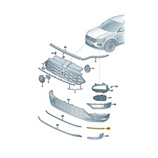 Modanatura sinistra paraurto