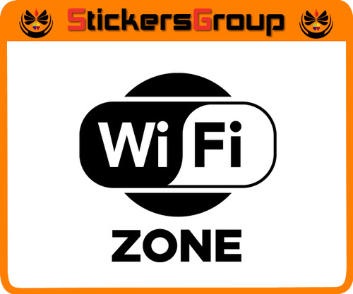 Adesivo zone per vetrine - wi-fi,