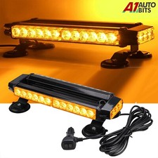 38.1cm LED Tetto Recupero Luce Barra Ambra Allarme Lampeggiante Magnetico Faro