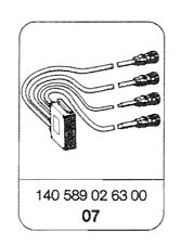 MERCEDES W140 W124 SCATOLA PROVA ADATTATORE ELETTRICO ABS/ASR OEM W140589026300