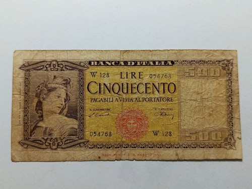 500 lire italia ornata - italia,