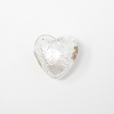 Perla cuore in vetro di Murano