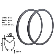 Cerchi in carbonio 700C profondità 30 mm larghezza 25 mm clincher tubeless tubolare per bici da strada