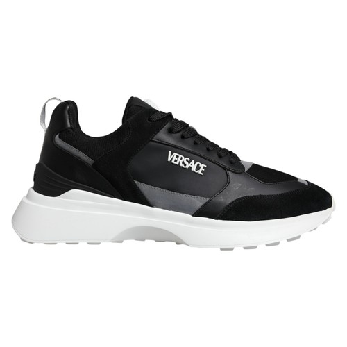 Versace shoes black canvas - versace,
