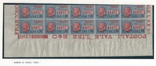 1924 Italia - Regno, Espresso n. 10 MNH/** BLOCCO DI 10 CON NUMERO DI TABELLA