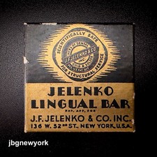 BARRA LINGUALE JELENKO 1912, scatola, J.F. Jelenko & Co. Inc. Dental Co., New York, N.Y.