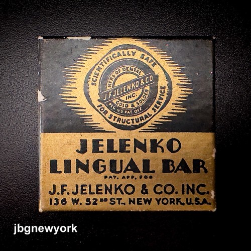 1912 jelenko lingual bar - 1912,