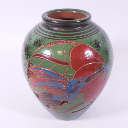 Vaso ceramica intagliato - vaso,