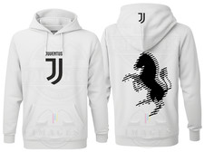 FELPA JUVENTUS CON CAPPUCCIO CALCIO SPORT ICONIC SOCCER TEAM FOOTBALL