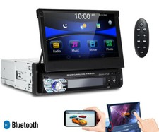 AUTORADIO 1 DIN SCHERMO A SCOMPARSA 7" STEREO AUTO TOUCH BLUETOOTH USB SD 6712