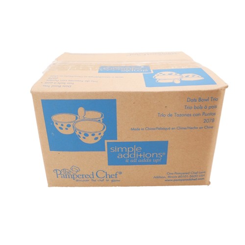 Pampered chef dots bowl - bowl, trio