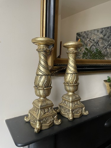 Church altar candlesticks gold - candlesticks,