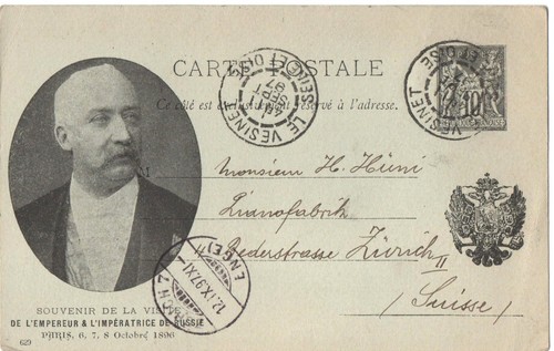 Carte visite tsar de - du,