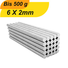 Magnete al neodimio 6 x 2 mm super magneti alta forza di attrazione magnete a disco