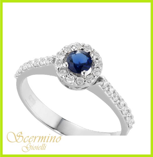 Anello oro bianco 18k con - anello,