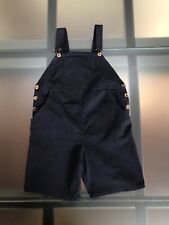 STEFANEL JOYFUL MUM SALOPETTE PREMAMAN IN COTONE LAVORATO BLU TAGLIA L