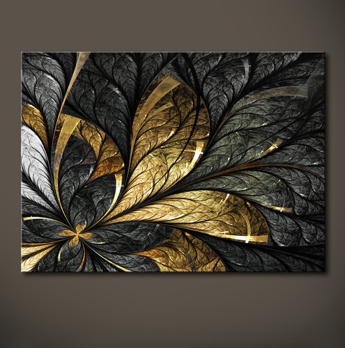 Foglia oro astratto immagine - foglia,