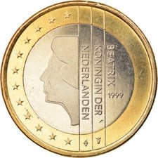 Moneta Rara Olandese 1 Euro Beatrix Koningin 1999 Primissima Moneta Euro Olanda