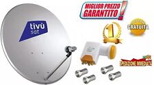 PARABOLA SAT 60 ACCIAIO ZINCATO ANTITUGGINE 60 CM +LNB 4 USCITE TOP QUALITA' ++