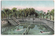 Cartolina primi '900 Piscina