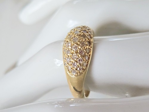Anello con diamanti - , giallo
