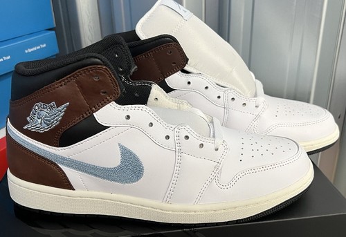 Air jordan mid bianco blu - air,